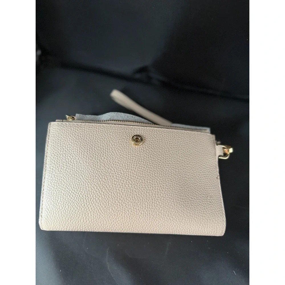 Michael Michael Kors Adele Double Zip Pebble Leather Phone Wristlet Soft Pink